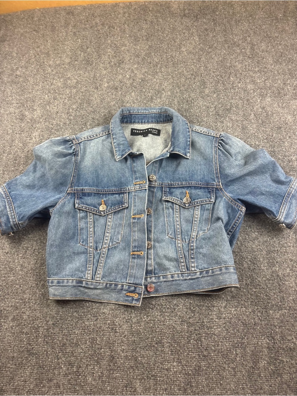 VERONICA BEARD JEANS Women’s Denim Raina Short Sleeve Jean Jacket size: Medium